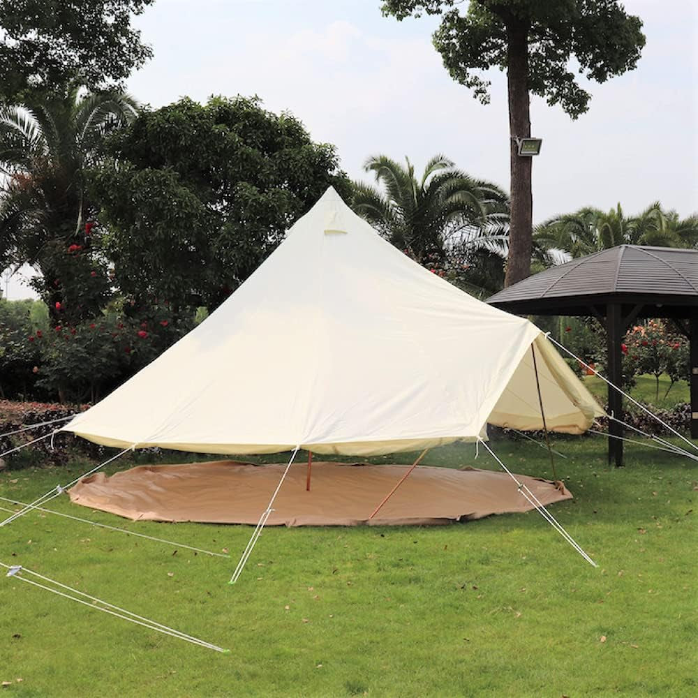 Luxury New Oxford Fabric Bell Tent with Stove Jack (Sidewall), Suitable for 4 Season Waterproof Family Outdoor Glamping Yurt Tent
