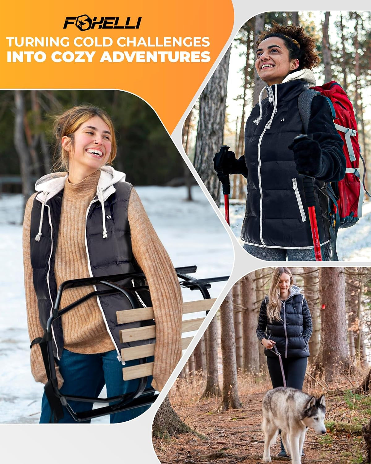 Women’S Lightweight Heated Vest with Battery Pack