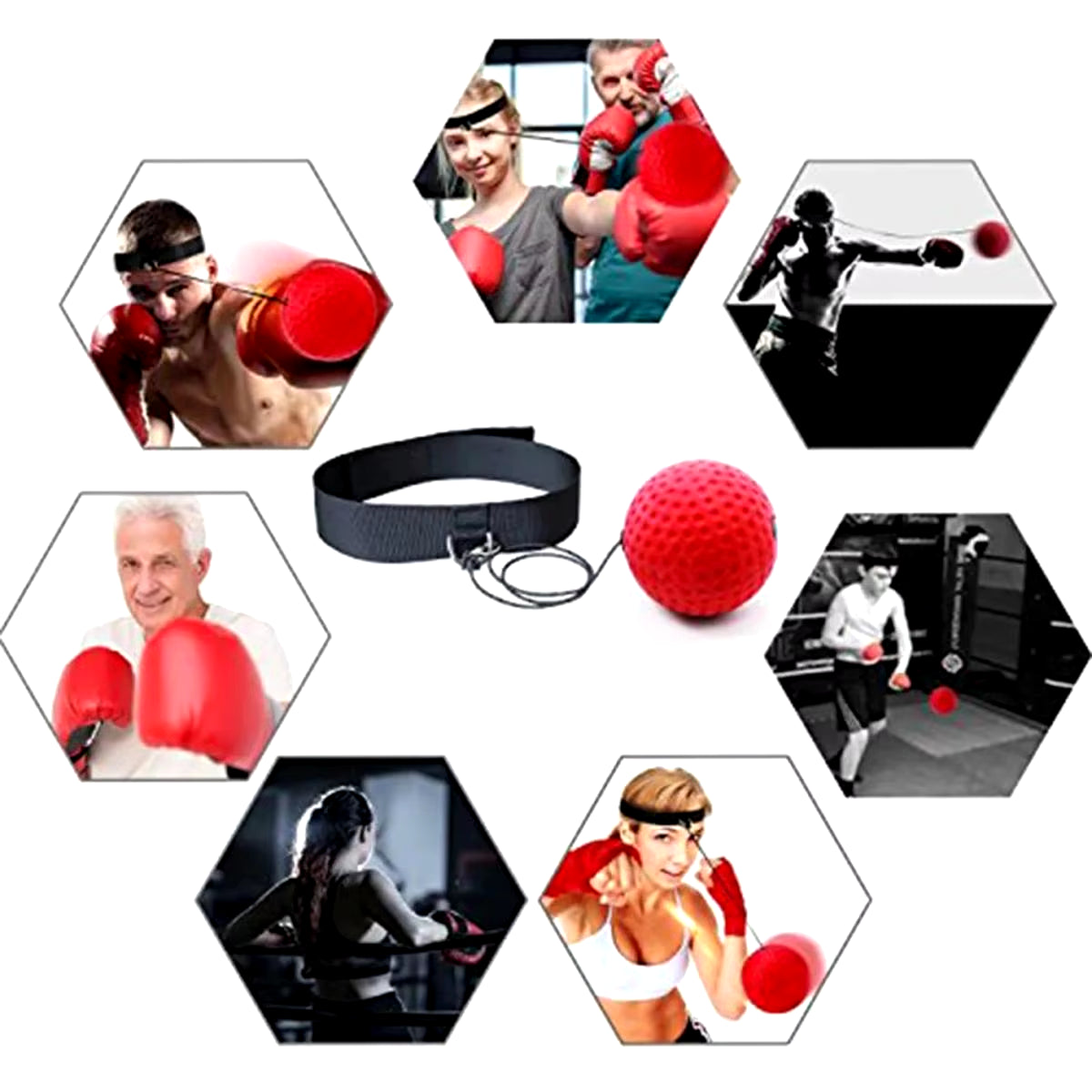 Boxing Magic Ball Reflex Speed Training with Headband Boxing Punching Balls Hand Eye Coordination Fitness Martial Arts Supplies/