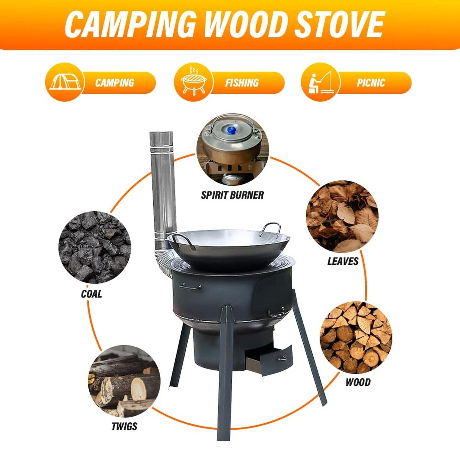 Coal/Wood Stove, 1 Set of Multi-Function