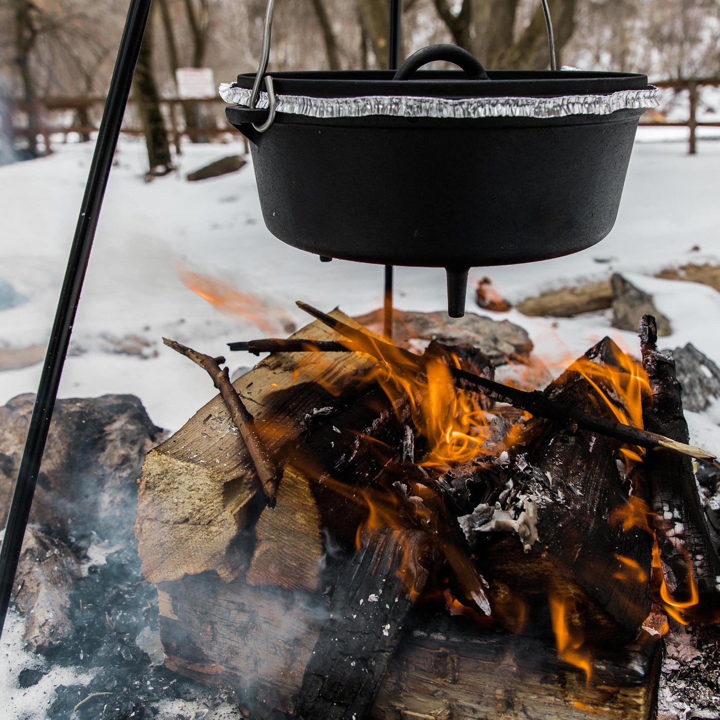 Dutch Oven 50" Tripod, Steel Chain for Hanging Cookware, TRIPOD50