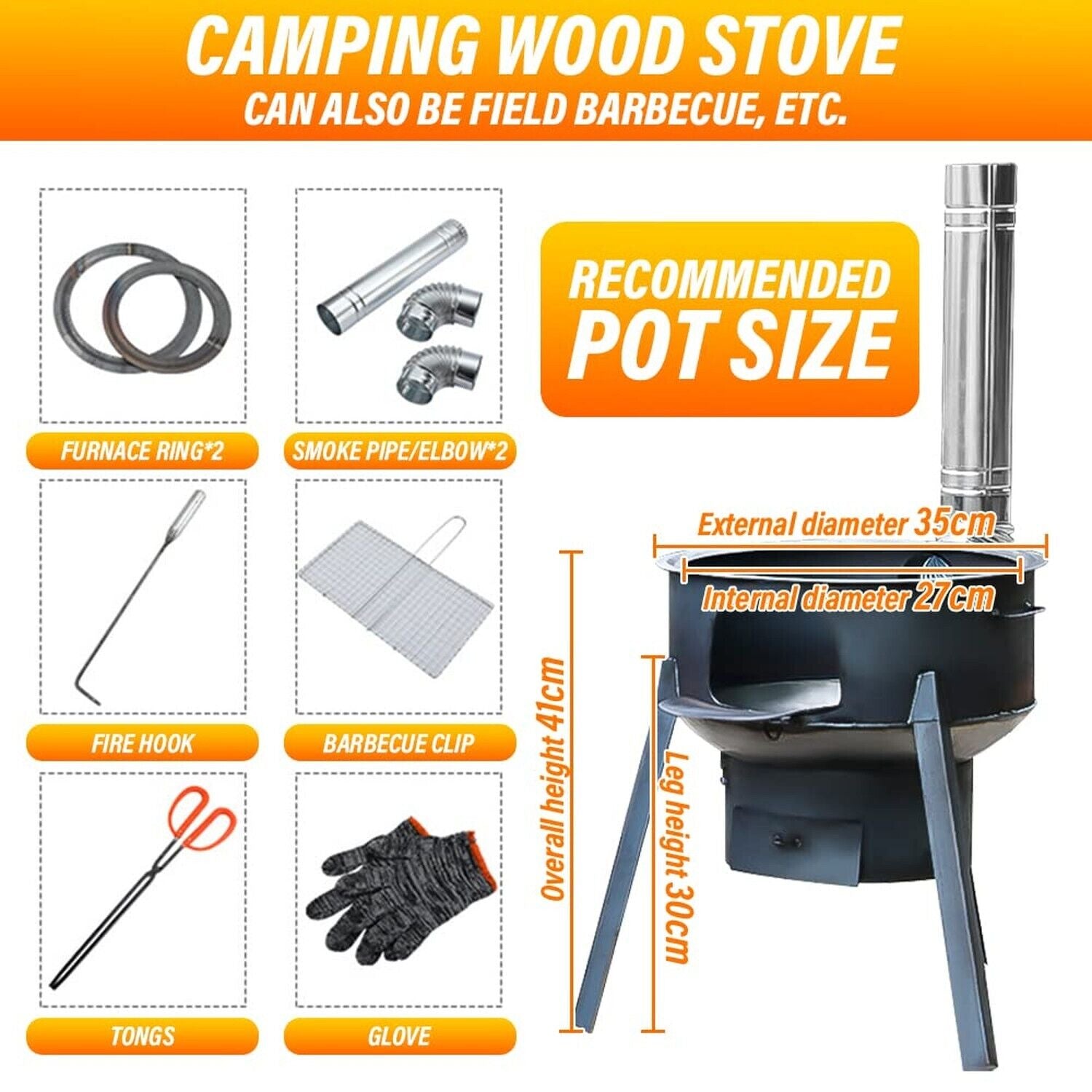 Coal/Wood Stove, 1 Set of Multi-Function