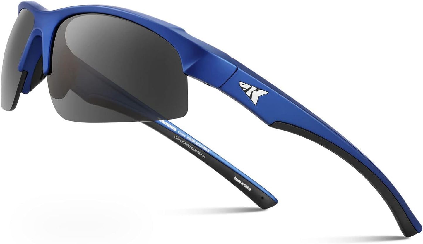 Cuivre Polarized Sport Sunglasses for Men and Women, Ideal for Driving Fishing Cycling and Running,Uv Protection