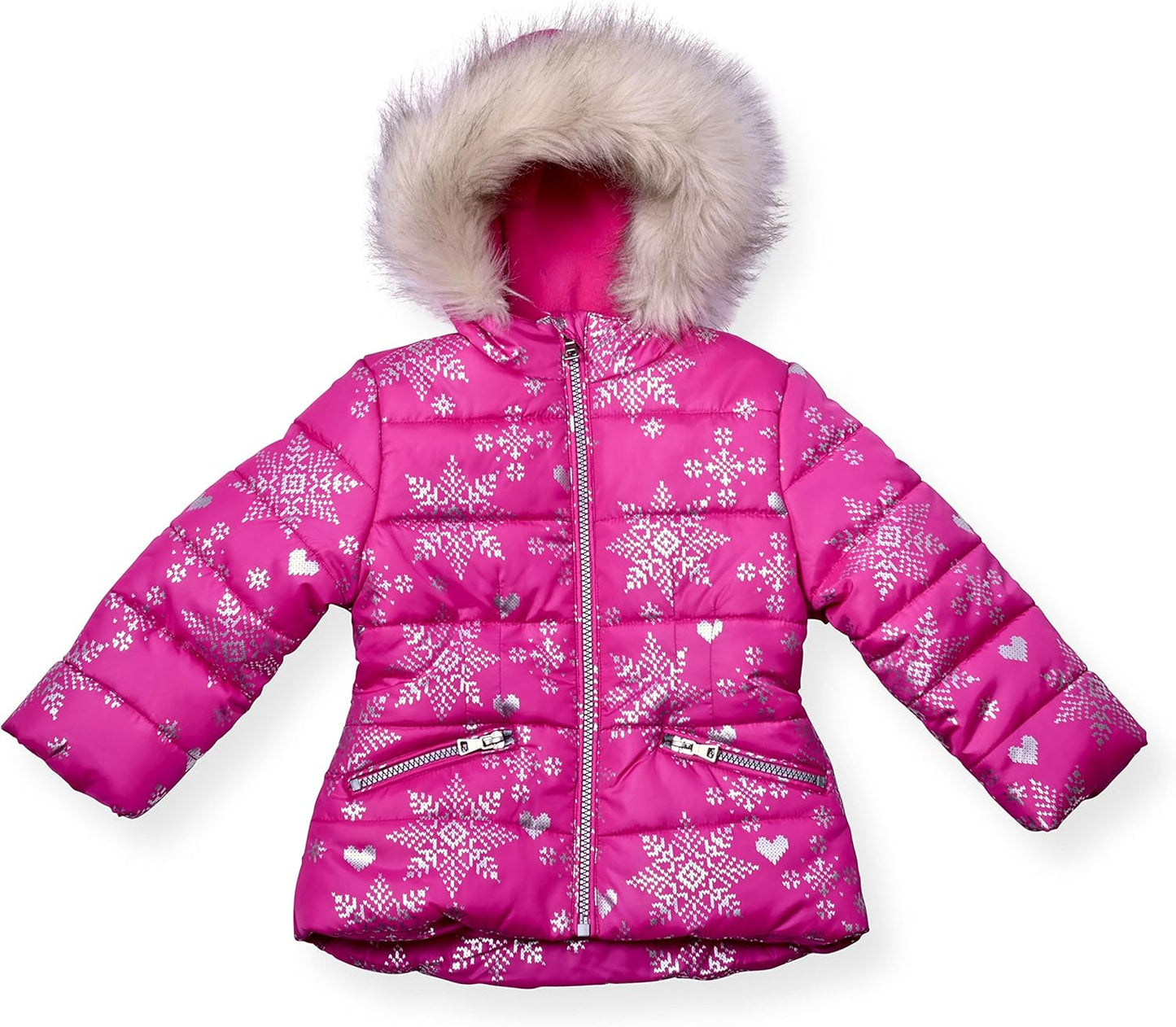 Little Girls Bib Snow Pants and Ski Jacket Water-Resistant Snowsuit for Kids Winter Jacket for Girls