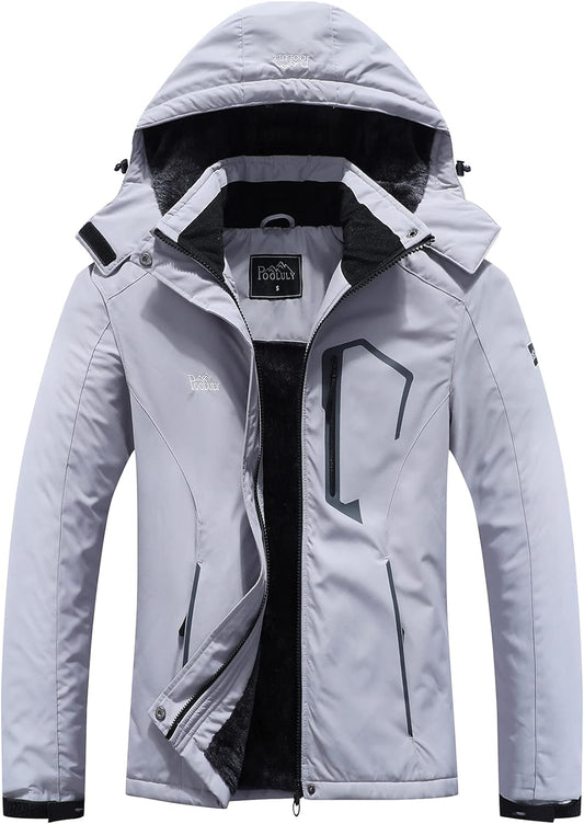 Women'S Ski Jacket Warm Winter Waterproof Windbreaker Hooded Raincoat Snowboarding Jackets