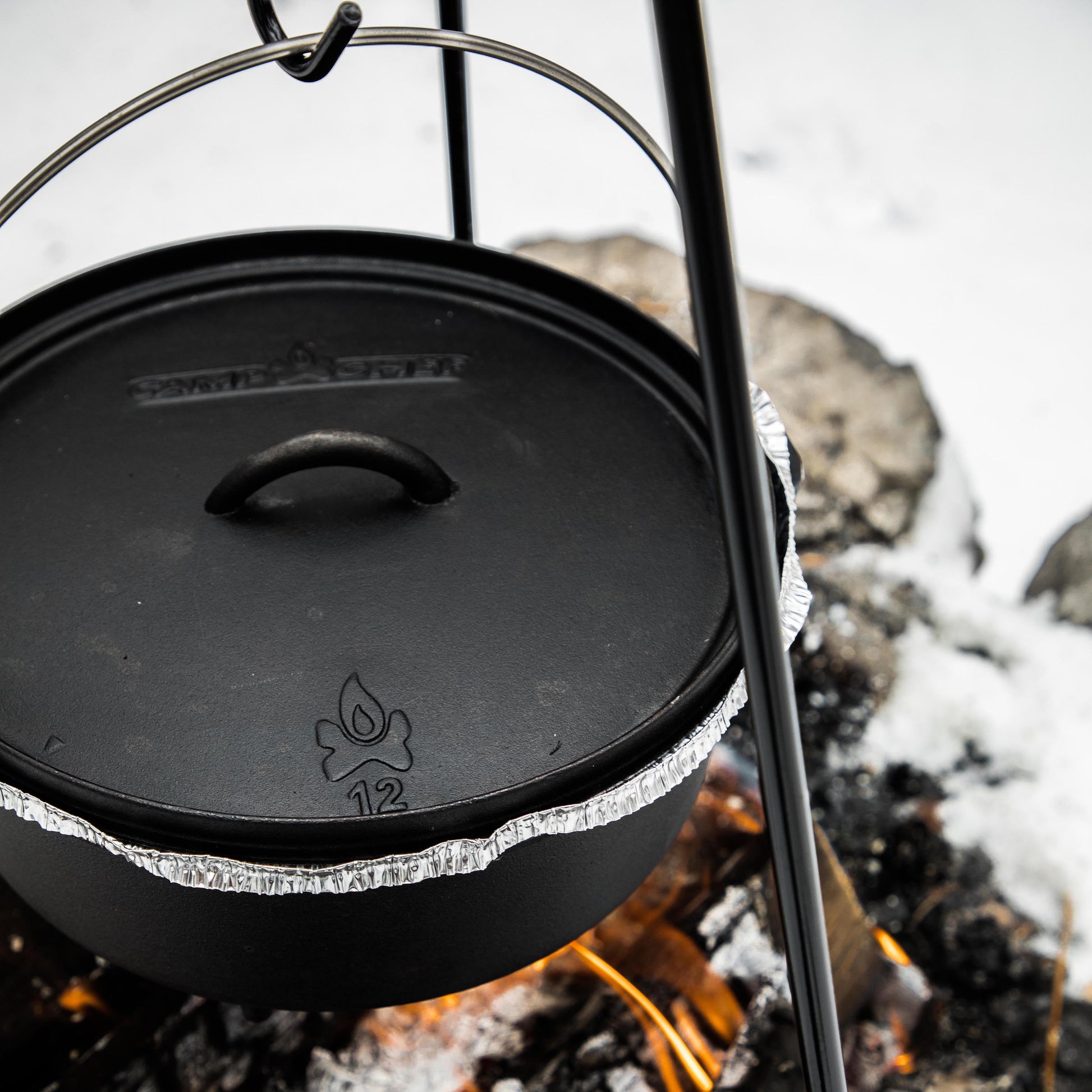 Dutch Oven 50" Tripod, Steel Chain for Hanging Cookware, TRIPOD50